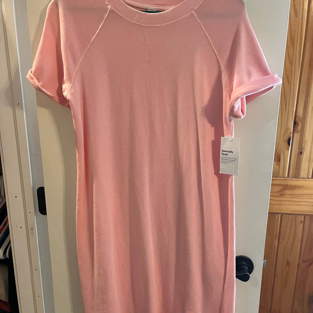 NWT Old Navy Pink Short Sleeve Sweatshirt Dress